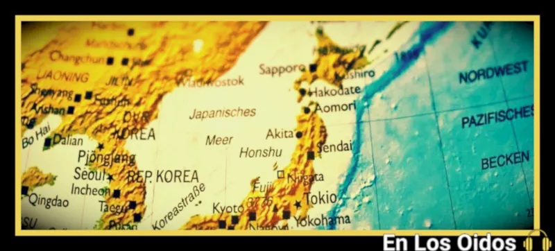 korea japan map